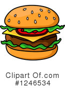 Cheeseburger Clipart #1246534 by Vector Tradition SM