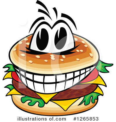 Royalty-Free (RF) Cheeseburger Clipart Illustration by Vector Tradition SM - Stock Sample #1265853