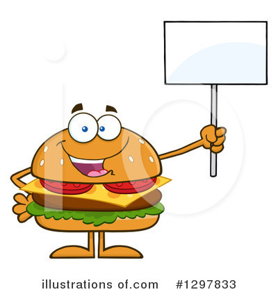 Royalty-Free (RF) Cheeseburger Clipart Illustration by Hit Toon - Stock Sample #1297833