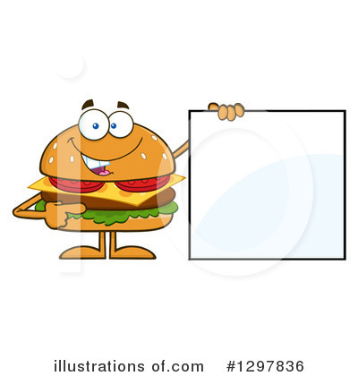 Royalty-Free (RF) Cheeseburger Clipart Illustration by Hit Toon - Stock Sample #1297836