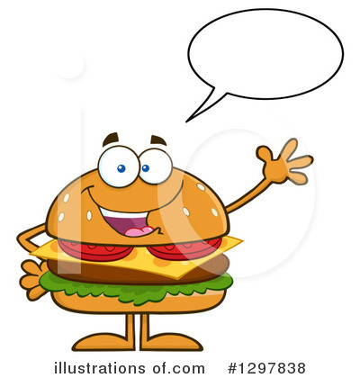 Royalty-Free (RF) Cheeseburger Clipart Illustration by Hit Toon - Stock Sample #1297838