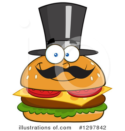 Royalty-Free (RF) Cheeseburger Clipart Illustration by Hit Toon - Stock Sample #1297842