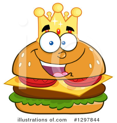 Royalty-Free (RF) Cheeseburger Clipart Illustration by Hit Toon - Stock Sample #1297844