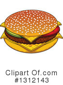 Cheeseburger Clipart #1312143 by Vector Tradition SM