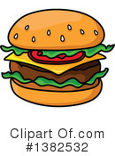 Cheeseburger Clipart #1382532 by Vector Tradition SM