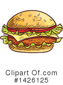 Cheeseburger Clipart #1426125 by Vector Tradition SM