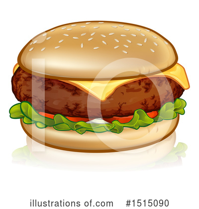 Royalty-Free (RF) Cheeseburger Clipart Illustration by AtStockIllustration - Stock Sample #1515090