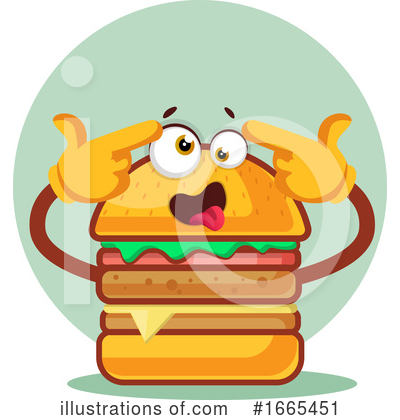 Royalty-Free (RF) Cheeseburger Clipart Illustration by Morphart Creations - Stock Sample #1665451