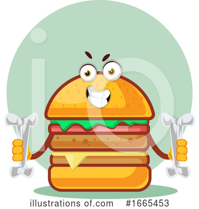 Royalty-Free (RF) Cheeseburger Clipart Illustration by Morphart Creations - Stock Sample #1665453