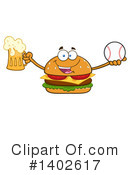 Cheeseburger Mascot Clipart #1402617 by Hit Toon