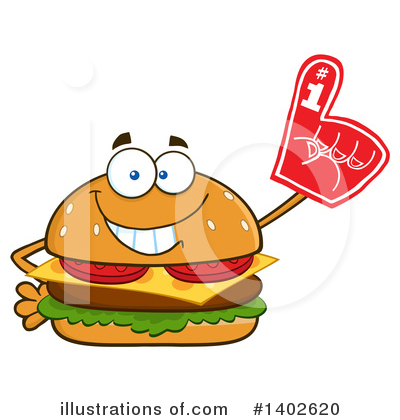 Cheeseburger Mascot Clipart #1402620 by Hit Toon