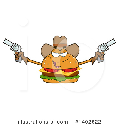 Cheeseburger Mascot Clipart #1402622 by Hit Toon