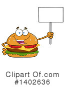 Cheeseburger Mascot Clipart #1402636 by Hit Toon