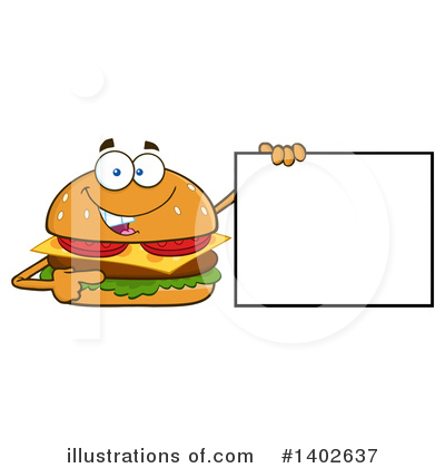 Cheeseburger Mascot Clipart #1402637 by Hit Toon