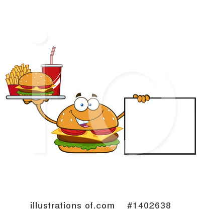 Cheeseburger Mascot Clipart #1402638 by Hit Toon