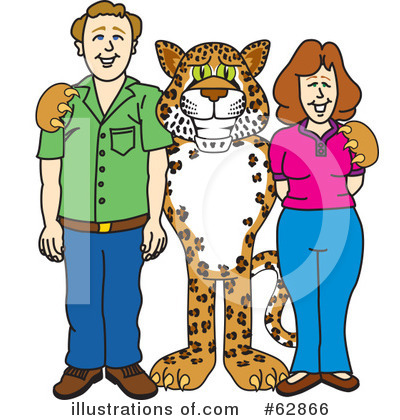 Royalty-Free (RF) Cheetah Character Clipart Illustration by Mascot Junction - Stock Sample #62866