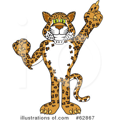 Royalty-Free (RF) Cheetah Character Clipart Illustration by Mascot Junction - Stock Sample #62867