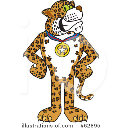 Royalty-Free (RF) Cheetah Character Clipart Illustration by Mascot Junction - Stock Sample #62895