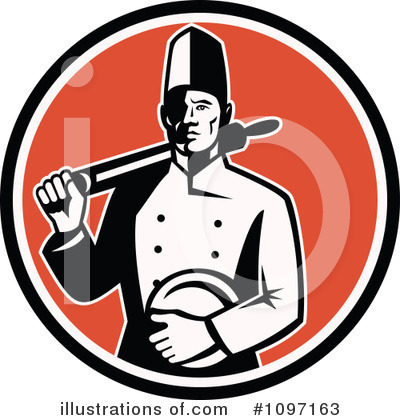 Royalty-Free (RF) Chef Clipart Illustration by patrimonio - Stock Sample #1097163