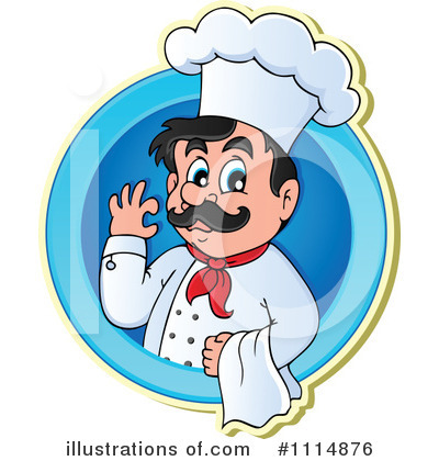 Royalty-Free (RF) Chef Clipart Illustration by visekart - Stock Sample #1114876