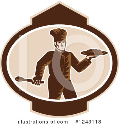 Royalty-Free (RF) Chef Clipart Illustration by patrimonio - Stock Sample #1243118