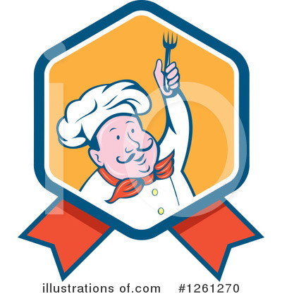 Royalty-Free (RF) Chef Clipart Illustration by patrimonio - Stock Sample #1261270