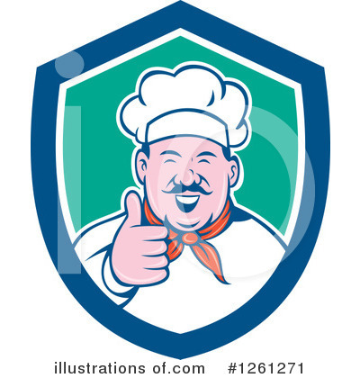 Royalty-Free (RF) Chef Clipart Illustration by patrimonio - Stock Sample #1261271