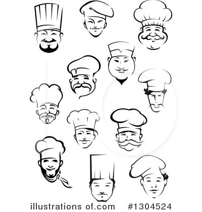 Royalty-Free (RF) Chef Clipart Illustration by Vector Tradition SM - Stock Sample #1304524
