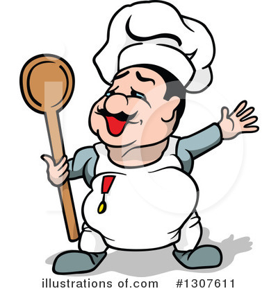 Royalty-Free (RF) Chef Clipart Illustration by dero - Stock Sample #1307611