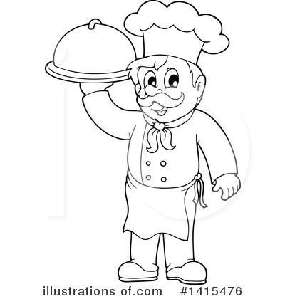 Royalty-Free (RF) Chef Clipart Illustration by visekart - Stock Sample #1415476