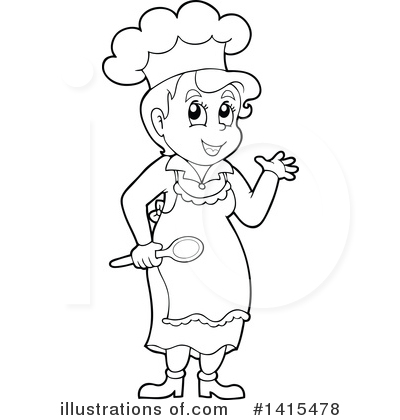 Royalty-Free (RF) Chef Clipart Illustration by visekart - Stock Sample #1415478