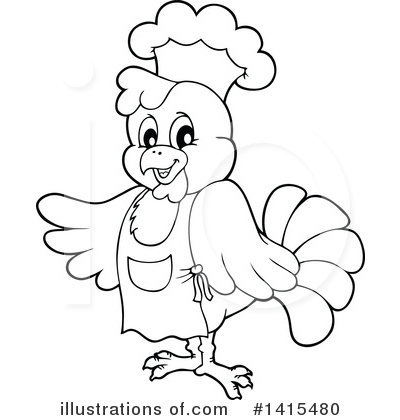 Royalty-Free (RF) Chef Clipart Illustration by visekart - Stock Sample #1415480