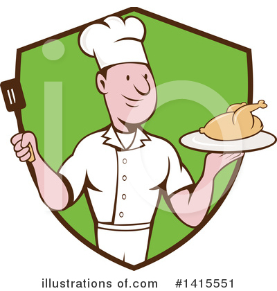 Roasted Chicken Clipart #1415551 by patrimonio
