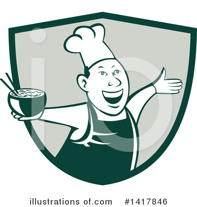 Royalty-Free (RF) Chef Clipart Illustration by patrimonio - Stock Sample #1417846