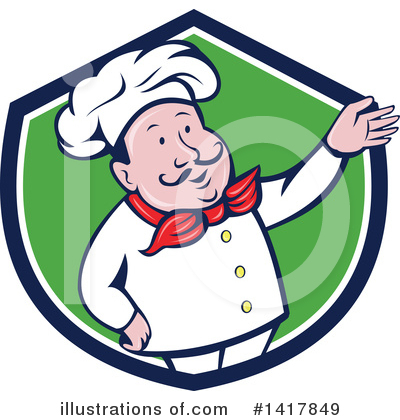 Royalty-Free (RF) Chef Clipart Illustration by patrimonio - Stock Sample #1417849