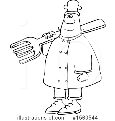 Royalty-Free (RF) Chef Clipart Illustration by djart - Stock Sample #1560544