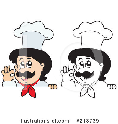 Royalty-Free (RF) Chef Clipart Illustration by visekart - Stock Sample #213739