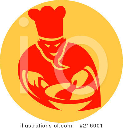 Royalty-Free (RF) Chef Clipart Illustration by patrimonio - Stock Sample #216001