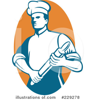 Royalty-Free (RF) Chef Clipart Illustration by patrimonio - Stock Sample #229278