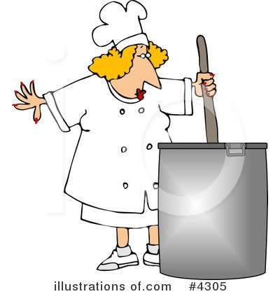 Royalty-Free (RF) Chef Clipart Illustration by djart - Stock Sample #4305