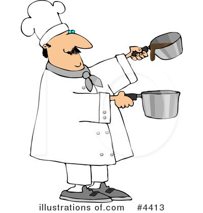 Royalty-Free (RF) Chef Clipart Illustration by djart - Stock Sample #4413