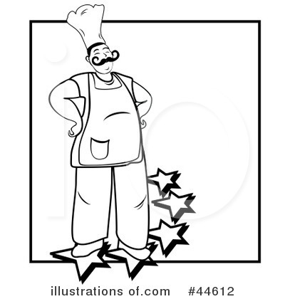 Royalty-Free (RF) Chef, Clipart Illustration by MilsiArt - Stock Sample #44612