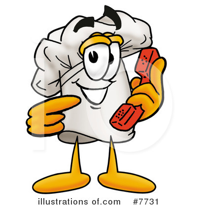 Royalty-Free (RF) Chef Hat Clipart Illustration by Mascot Junction - Stock Sample #7731