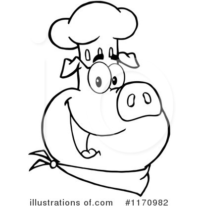 Royalty-Free (RF) Chef Pig Clipart Illustration by Hit Toon - Stock Sample #1170982