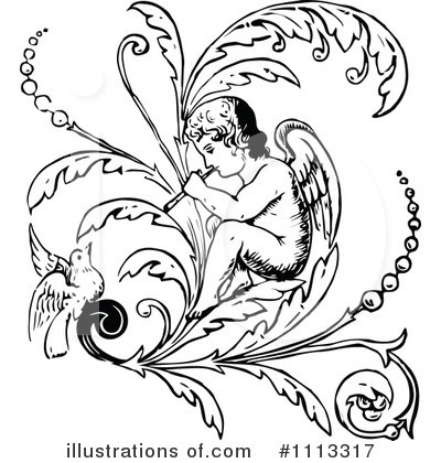Royalty-Free (RF) Cherub Clipart Illustration by Prawny Vintage - Stock Sample #1113317