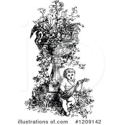 Royalty-Free (RF) Cherub Clipart Illustration by Prawny Vintage - Stock Sample #1209142