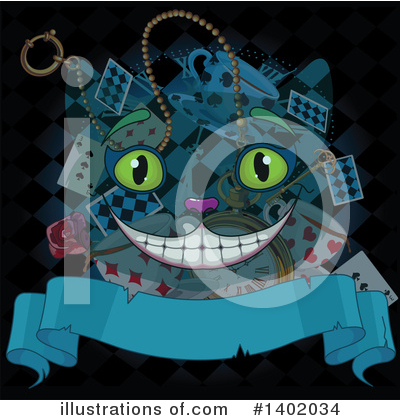 Royalty-Free (RF) Cheshire Cat Clipart Illustration by Pushkin - Stock Sample #1402034