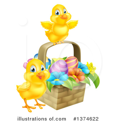 Easter Basket Clipart #1374622 by AtStockIllustration