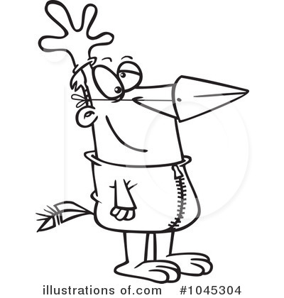 Royalty-Free (RF) Chicken Clipart Illustration by toonaday - Stock Sample #1045304