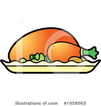 Roasted Chicken Clipart #1058003 by Lal Perera